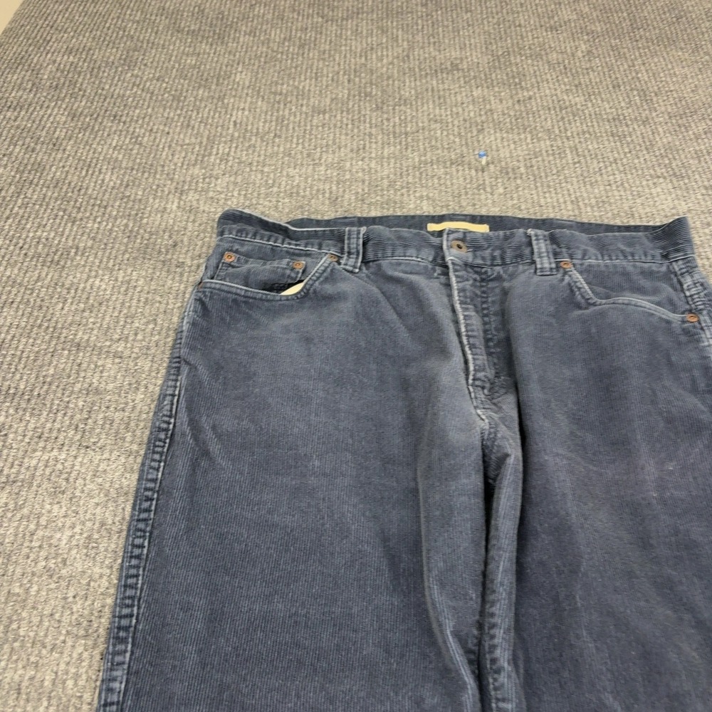 LL Bean Corduroy Pants Mens 36x32 Blue Cotton Standard Fit Straight Outdoor - Picture 2 of 7